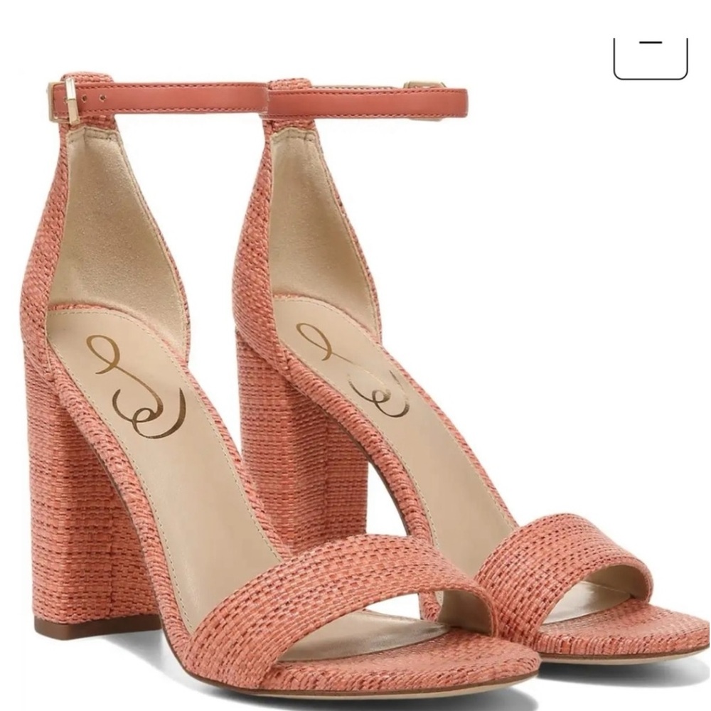 BN Sam Edelman Yaro Perla Block Textured Heel Sandal Various